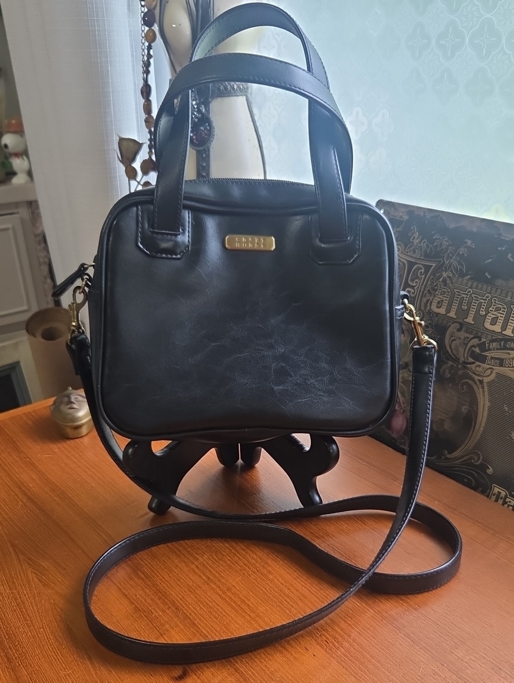 Vintage Liz Claborne  Crazy Horse Crossbody Satchel